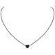 thumbnail image 1 of Collar con colgante de corazón de plata esterlina PROSTEEL negro circonita cúbica, 1 of 8