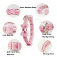 thumbnail image 4 of YUDOTE Dog Collar Small Adjustable Nylon Webbing with Bow Tie and Crown Patterned Ribbon for Girl Puppies on Wedding,Party,Birthdays and More, Sakura-Pink, 4 of 7