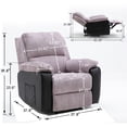 thumbnail image 5 of Furvclv Recliner Chair, Home Theater Seating With Adjustable Backrest, Extendable Footstool, Electric Remote Control, Thick Cushions, Electric Sofa Chair For Living Room, 5 of 9