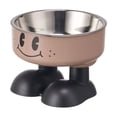 thumbnail image 2 of Bol Alimentaire Surélevé en Acier Inoxydable Station d'Alimentation / et Bol pour Nourriture de Chat Glissant une Assiette Surélevée en Acier Inoxydable pour Réduire la Pression sur le Cou, 2 of 7