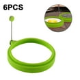 thumbnail image 1 of 6 Pack Silicone Egg Rings, Non-stick Egg Rings, Boiled Egg Rings, Fried Egg Molds or Pancake Rings Non-stick Mold Rings Round, 1 of 4