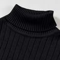 thumbnail image 3 of fatyb Sweater for Men Turtleneck Casual Knitted Pullover Stretch Long Sleeve Mens Fall Winter Warm Tops, 3 of 5