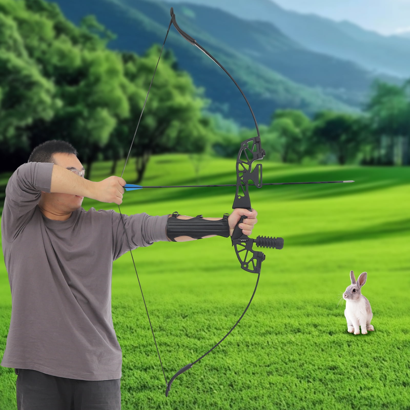 40LBS Recurve Bow Kit, Recurve Bow Set, Bow and Arrow Kit For Outdoor Hunting/Target Shooting Training Exercises