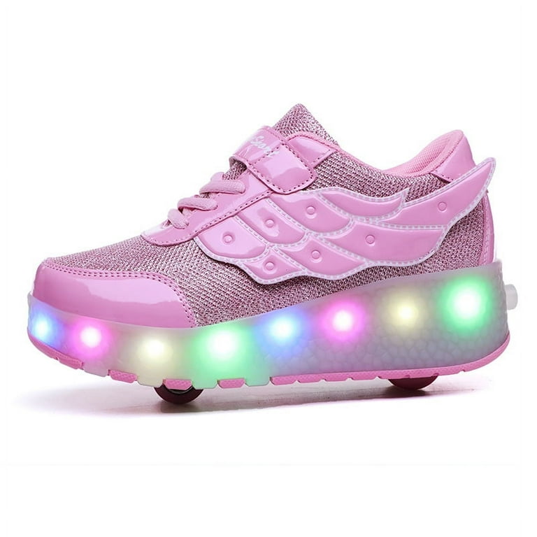 Kids LED Roller Skate Shoes with Wheel Light up Roller Shoes Kids