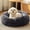 Dark grey-60cm/23.64in, variant on Extra Large Plush Round Donut Pet Bed, Warm Long Velvet for Dogs & Cats, Non-Slip Base, Calming Sleeping Bed, Available in Medium & Large Sizes