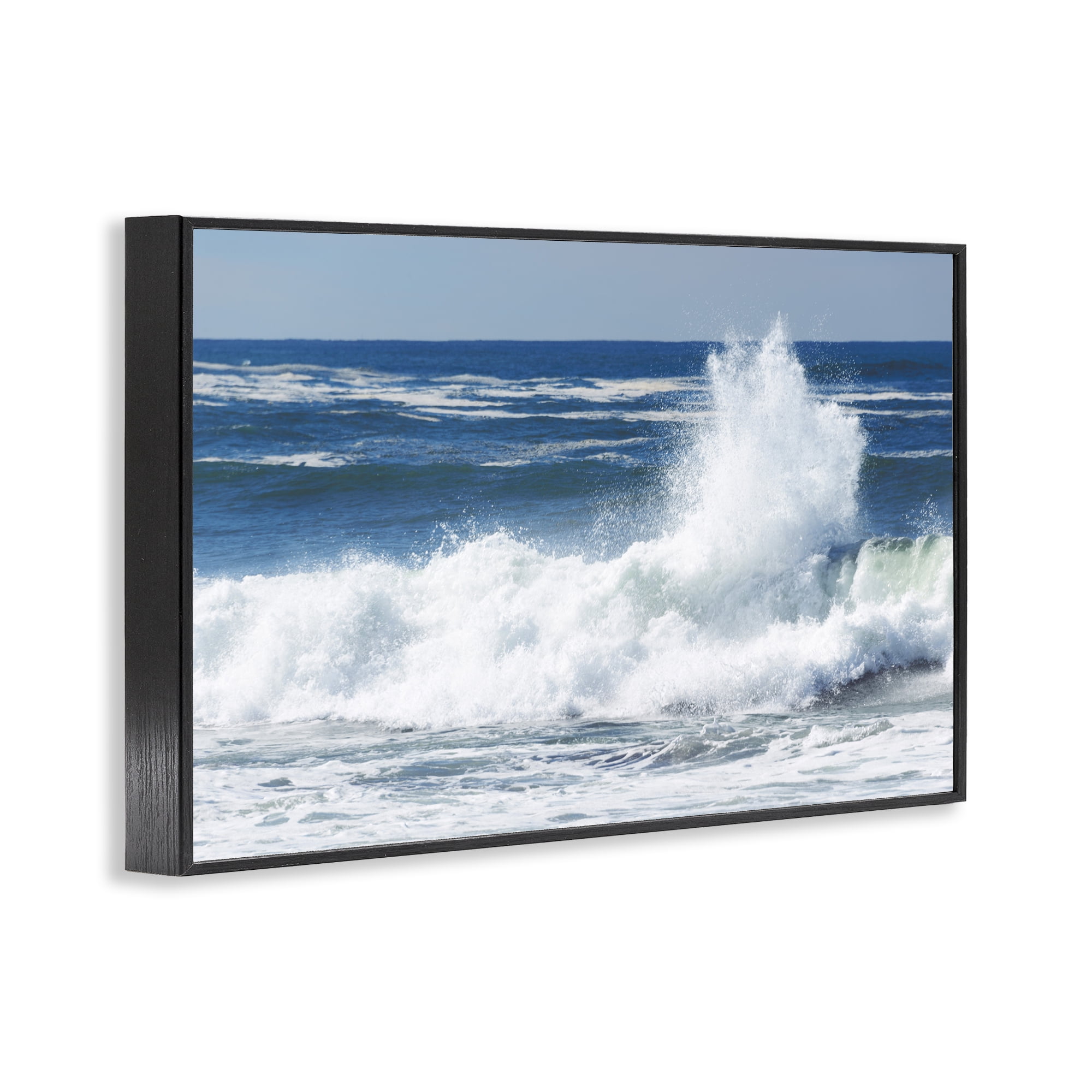Stupell Industries Crashing Waves Splash Black Framed Giclee Art, design by JLM Photographs