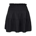 thumbnail image 5 of RUTAYY Women Skirt Flowy A-Line Skirt High Waisted Peplum Mini Skirt Pleated Cute Skirt Solid Color Flowy Swing Pleated Beach Skirts, 5 of 5