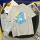 thumbnail image 4 of Bear Print Punk Round Neck Short Sleeve Ladies T-shirtpangjing, 4 of 4