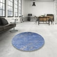 thumbnail image 4 of Ahgly Company Machine Washable Indoor Rectangle Industrial Modern Balloon Blue Area Rugs, 2' x 4', 4 of 7