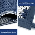 Findosom 8'x10' Dark Blue Large Plastic Reversible Outdoor Camping