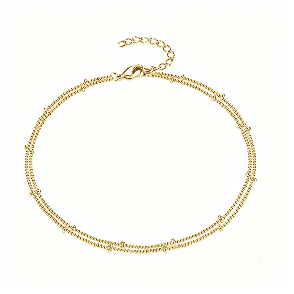 DESIGNICE 2026 New Anklets for Women, 14K Real Gold Plated Large Ankle Bracelets for Women Waterproof Simple Dot Cute Heart Dainty Evil Eye Anklets Non Tarnish Summer Beach Jewelry Gift for Women