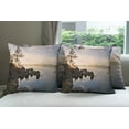 thumbnail image 6 of Ambesonne Nautical Throw Pillow Cover 4 Pack, Lake Tahoe at Sunset, 16", Blue Grey, 6 of 7