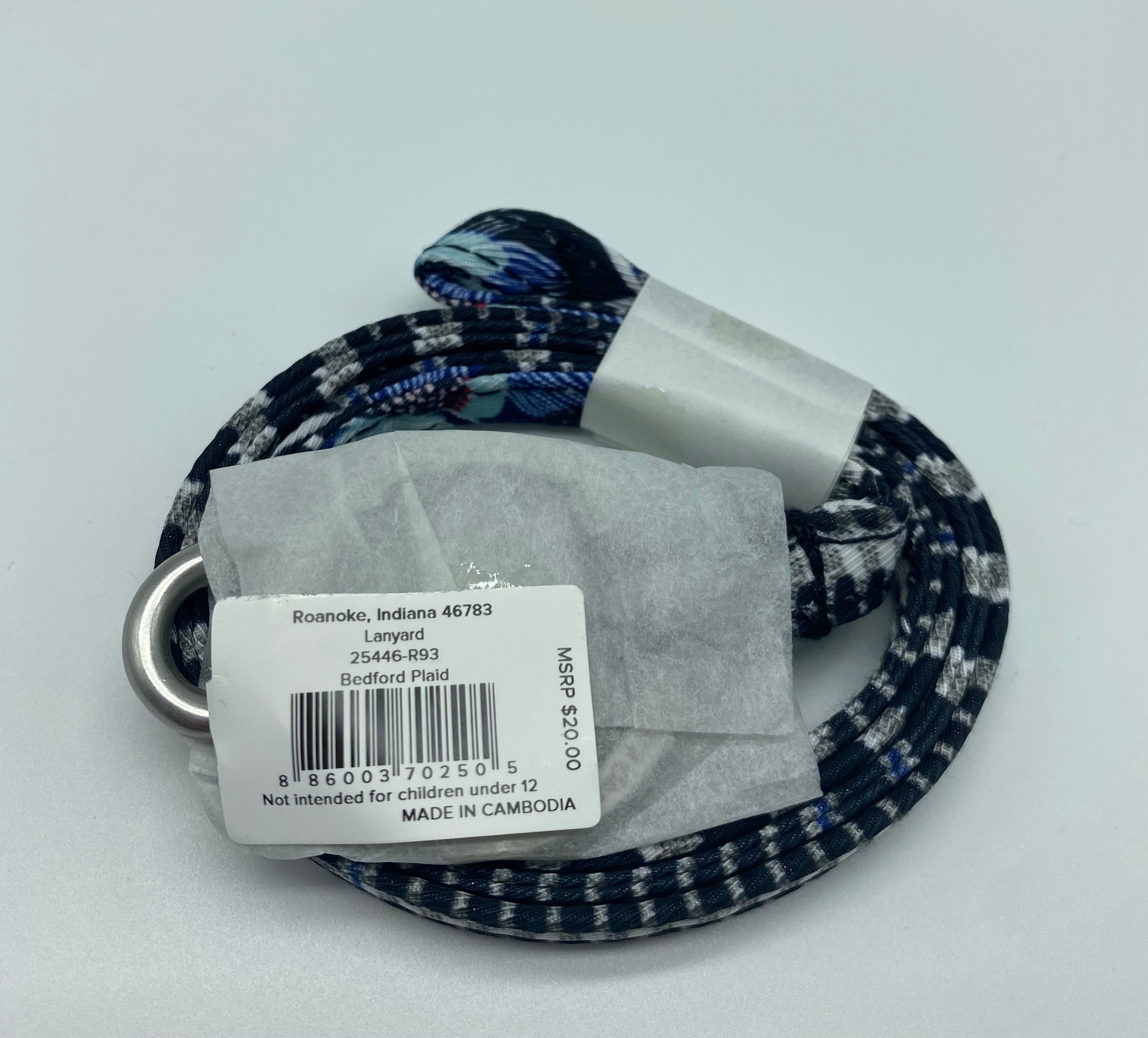 Vera Bradley Women s Performance Twill Lanyard Bedford Plaid