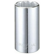 Westward Socket, Steel, Chrome, 1 in 53YT83