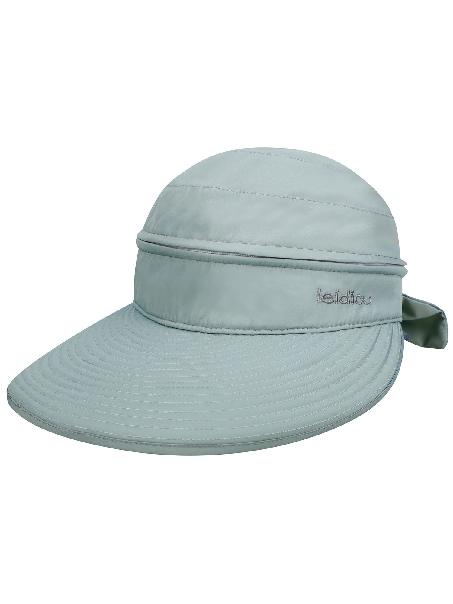 Women's UPF 50+ UV Sun Protective Convertible Beach Hat Visor Grey