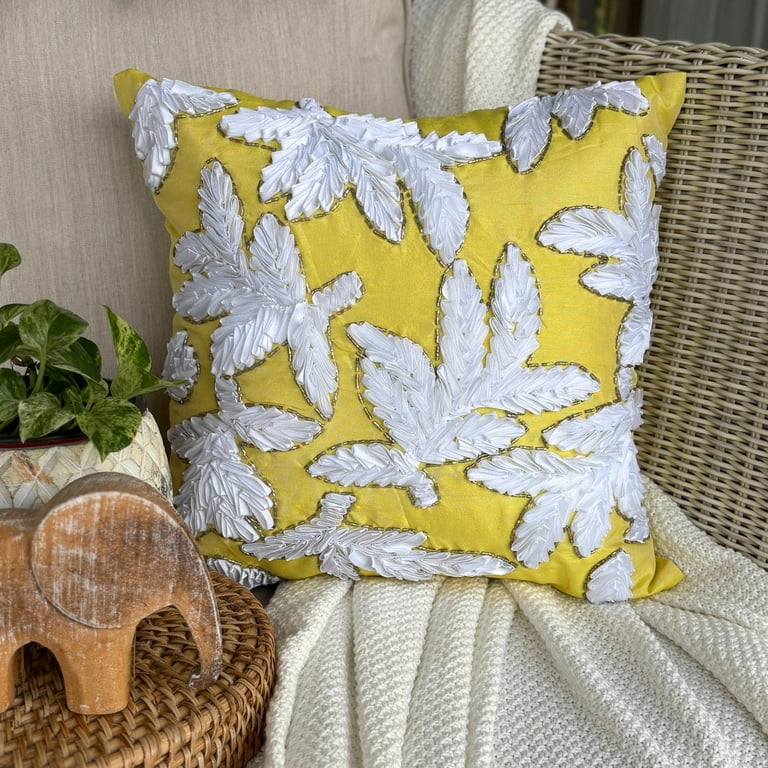 Pillow Covers Yellow Pattern Cushion SVARTPOPPEL Cushion Cover