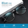 thumbnail image 3 of Gafas AOMASTE Vintage Half-Frame que bloquean la luz azul, 3 of 7