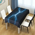 thumbnail image 7 of GZHJMY Thunder Lightning Square Tablecloth, Waterproof Stain Wrinkle Resistant Washable Polyester Table Cover for Picnic Dinner Holiday Kitchen Party Decor, 54 x 54 in Home Decor, 7 of 7