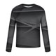 thumbnail image 5 of Blusas y camisas de manga larga con cuello redondo para hombre, blusa informal de manga larga con cuello redondo y estampado de rayas, blusa de poliéster para hombre, 5 of 5