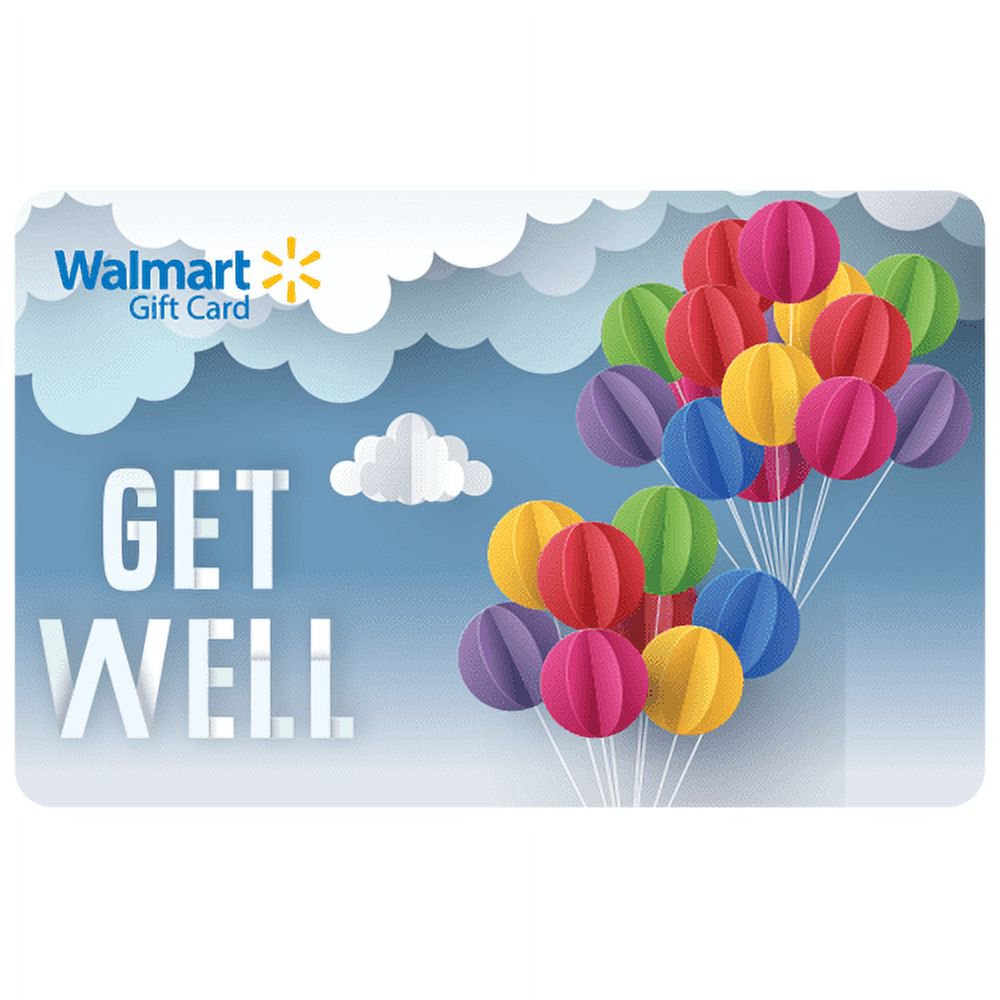 Get Well Balloons Walmart eGift Card [Email Delivery]