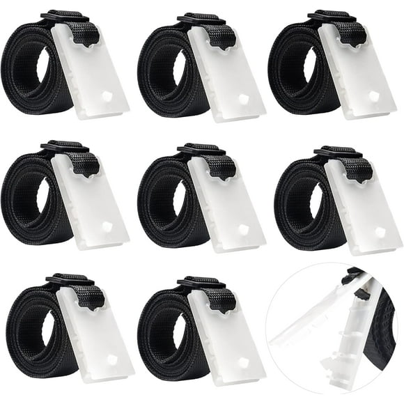 Adhesive Nylon Solar Cover Reel Attachment Kit, Cord Plates & Buckles for In Ground Swimming Pool