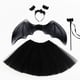thumbnail image 2 of Disfraz de Halloween Jadeshay 4 Piezas Niñas Murciélago Negro, 2 of 7