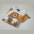 thumbnail image 6 of Men LAVERITA European Fashion Crew Shirt Rhine Stones Crown Florals 12089 White, 6 of 9