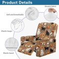 thumbnail image 4 of SCRAWLGOD Halloween Stretch Recliner Covers 4-Pieces Reclining Cover 1 Seat Recliner Chair Slipcovers Furniture Protector for Dogs Cats Pets, Ghost Cat Skull Rainbow Spider Web Print Brown, 4 of 7