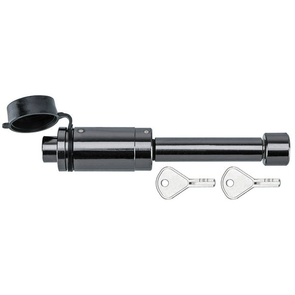 Bulldog Attelage de Remorque 7039000 Style Os de Chien; Diamètre 1/2 Pouce/5/8 Pouce; pour Utilisation avec Attelage Classe I/IV; avec Serrure à Clé; avec Couvercle Anti-Poussière en Caoutchouc Noir Non Verrouillable; Simple