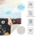 thumbnail image 3 of Yayeee Bath Rugs for Bathroom Floor Set of 2 Non Slip Fluffy Soft Absorbent Mat, Black Floral Pattern, 3 of 7