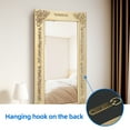 thumbnail image 3 of Dextrus 36"x20" Wall Mirror with Rectangular Wood Frame, Vintage Mirror, French Vanity Mirrors for Wall for Bathroom, Bedroom, Living Room, Gold, 3 of 6