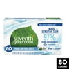Seventh Generation Dryer Sheets Fabric Softener Free & Clear Fresh, 80 Sheets