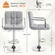 thumbnail image 3 of Taburetes de bar Yaheetech, juego de 2 unidades, piel sintética, color gris claro, 3 of 9