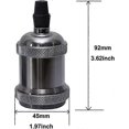 thumbnail image 2 of Portalámparas Edison vintage E27, base de lámpara de techo con 4 casquillos, portalámparas colgante retro, adaptador para lámpara colgante, accesorios para lámpara, negro, 2 of 5