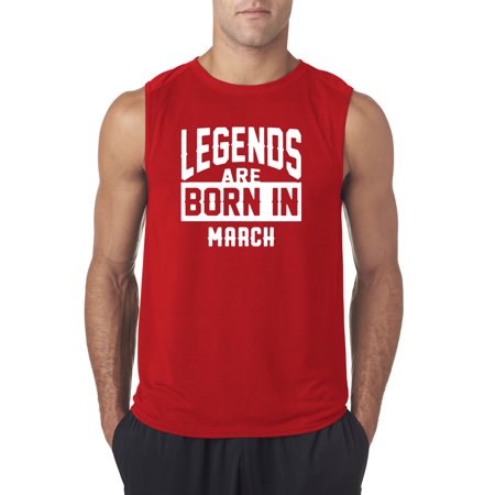 New Way 656 - Men's Sleeveless Legends Are Born In March Pisces