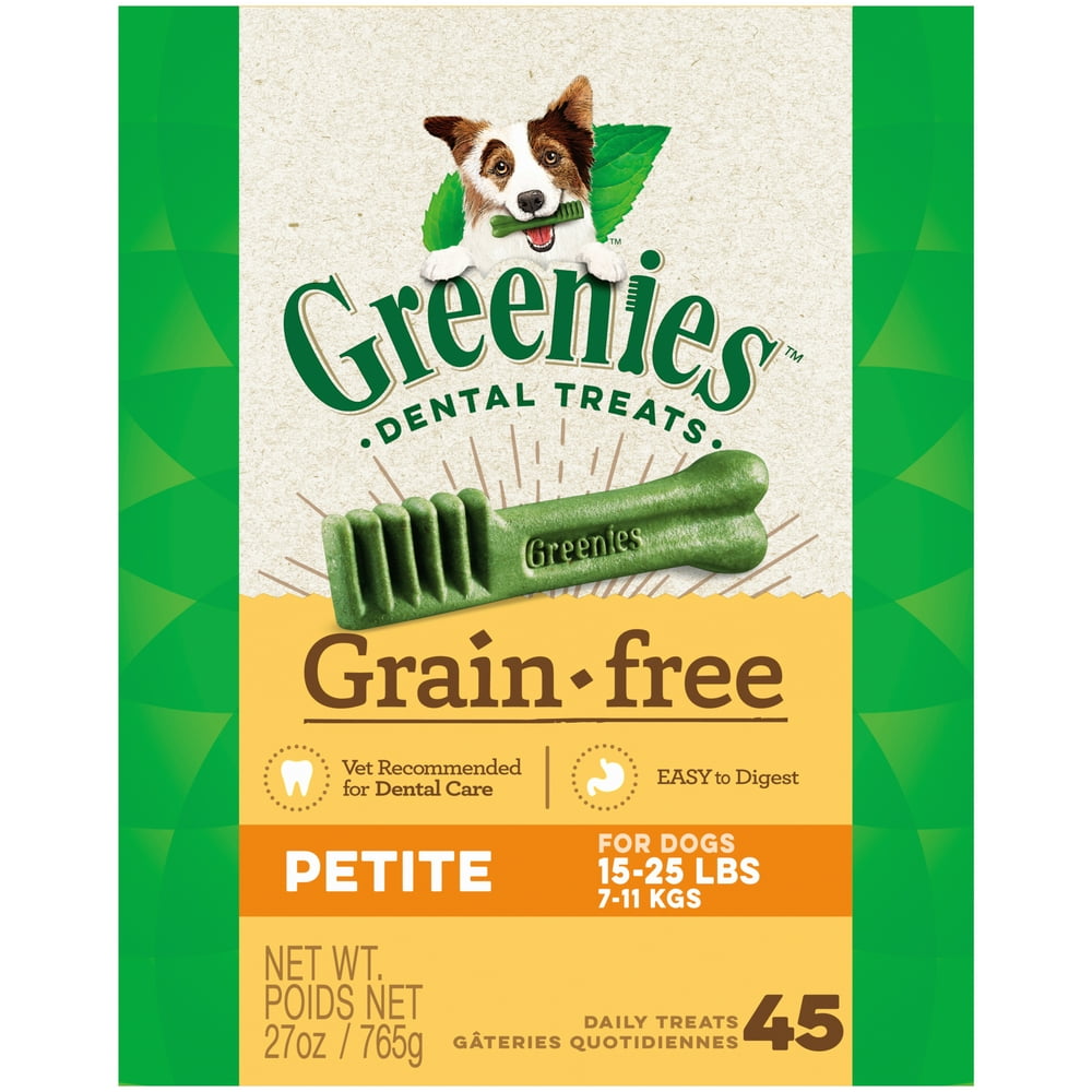 GREENIES Grain Free Petite Natural Dog Dental Care Chews Oral Health