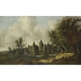 thumbnail image 3 of G.W. Berckhout 14x10 Black Modern Framed Museum Art Print Titled - Egmond Castle (1653), 3 of 5