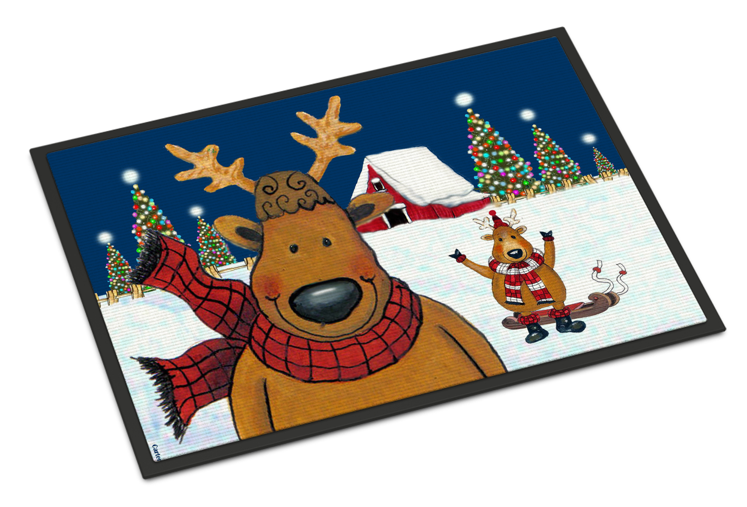 The Tree Famers Reindeer Christmas Door Mat