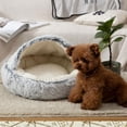 thumbnail image 4 of Mascota Perrera Cama relajante Nido redondo Peluche cálido Snooze 60cm Gris Yuyangstore felpa gatos perros cama, 4 of 8