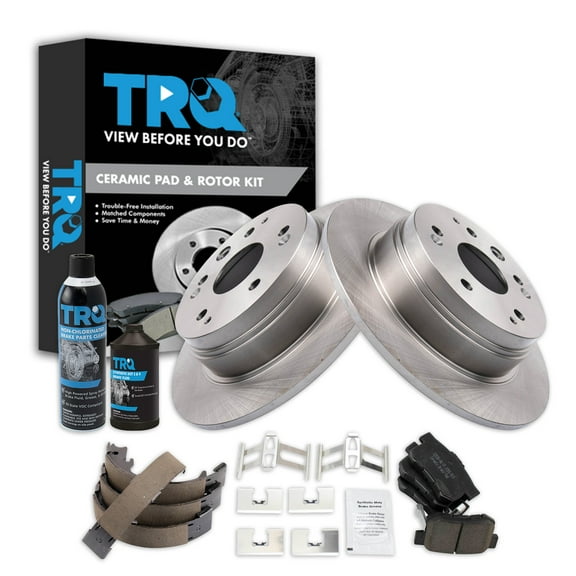 TRQ Rear Brake Pad & Rotor Kit BKA35008 Fits Select 2001-2003 Acura CL