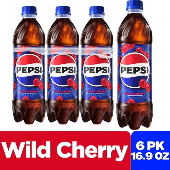 Pepsi Cola Wild Cherry Soda Bottles 6 CT / 16.9 fl oz - Pack of 1