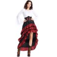 thumbnail image 2 of Robe pour Femmes Blouses pour Femmes Col Rond Manches Longues Blouse Corset Jupe à Volants Ensemble de Cosplay, 2 of 3