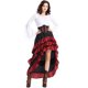 thumbnail image 1 of Blusa de manga larga con cuello redondo y color liso para mujer, conjunto de corsé con falda con volantes y vestido de Cosplay de Halloween, vestido de poliéster para mujer, 1 of 3