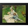 thumbnail image 2 of Renoir, Pierre-Auguste 24x19 Black Modern Framed Museum Art Print Titled - MadameÂ&nbsp;Monet and HerÂ&nbsp;Son, 2 of 5