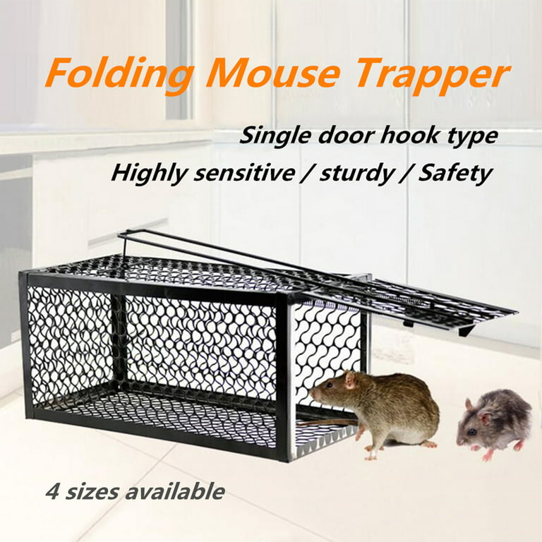 4 Size Mouse Trap, Humane Live Rat Traps Cage,Pet Safe Small Animals Traps  That Work for Indoor and Outdoor Catch & Release Mice Squirrel Chipmunks  Rodents Voles Mole Hamsters 