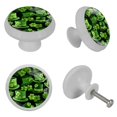 thumbnail image 4 of Saint Patrick's Day Glow-in-the-Dark Fluorescent Drawer Pulls - Round 4-Pack - Suitable for Cabinets, Wardrobes, and Dressers - Decorative Door Knobs,and Cabinet Handles with Screws, 4 of 6