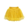 thumbnail image 2 of SDNall Toddler Girls Skirt Cute Party Dance Costume Splice Solid Color Net Yarn Crimping Pearl Sequins Tulle Skirt Age:6Years, 2 of 9