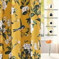 thumbnail image 4 of Alishomtll Floral Lemon Hummingbird Blackout Curtains Room Darkening Grommet Window Drapes for Living Room , 52" x84", ,Set of 2 Panels,Yellow, 4 of 9