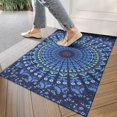 thumbnail image 4 of Bohemian Retro Floral Non-Slip Entryway Door Mat,Boho Indoor Decor Durable Low Plush Door Mat,Washable Welcome Rug for Patio Hallway Home Decor 17x30 Inches, 4 of 7