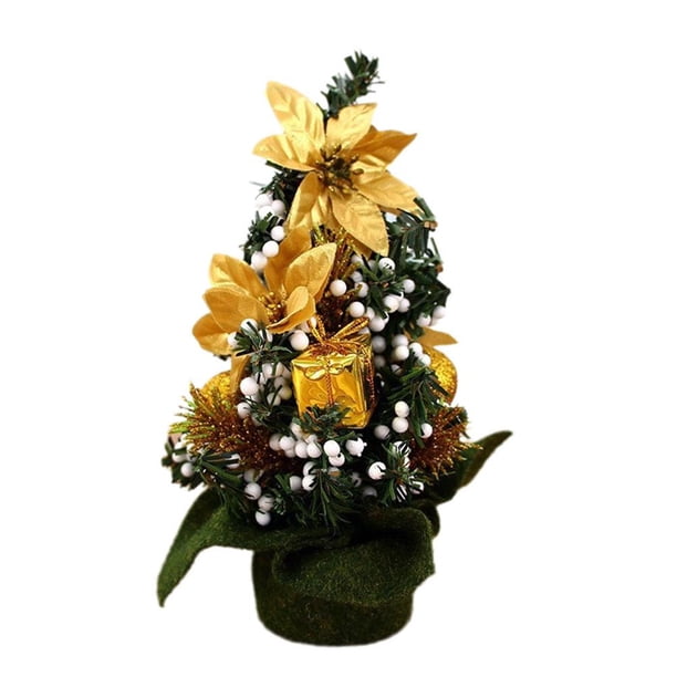 Ruifaya Mini árbol de Navidad de simulación para decoración del hogar, dormitorio, fiesta, adorno de escritorio